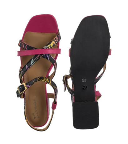 Maciejka Różowe+Czarne 06959-39/00-1 (MA1406-b) sandalai