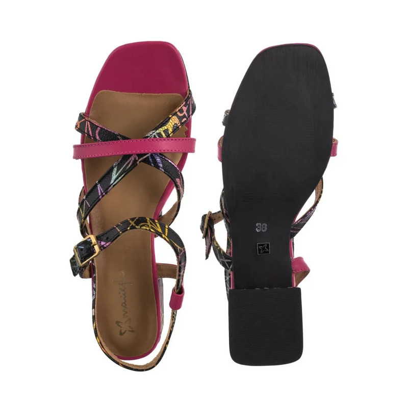Maciejka Różowe+Czarne 06959-39/00-1 (MA1406-b) sandalai