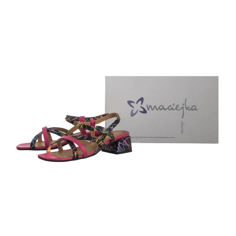 Maciejka Różowe+Czarne 06959-39/00-1 (MA1406-b) sandalai