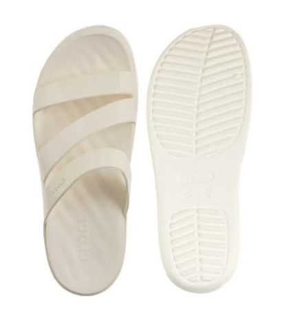 Crocs Getaway Patent Strappy Chalk 211296-0WV (CR395-a) Moteriški batai/šlepetės