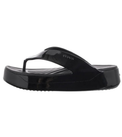 Crocs Getaway Platform Patent Flip Black 211478-001 (CR396-a) šlepetės