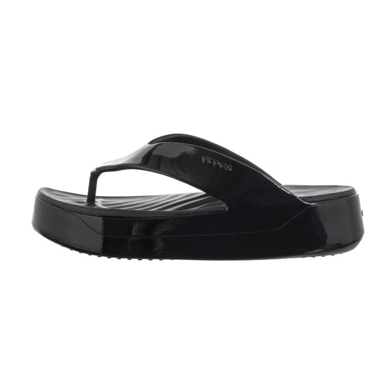 Crocs Getaway Platform Patent Flip Black 211478-001 (CR396-a) šlepetės