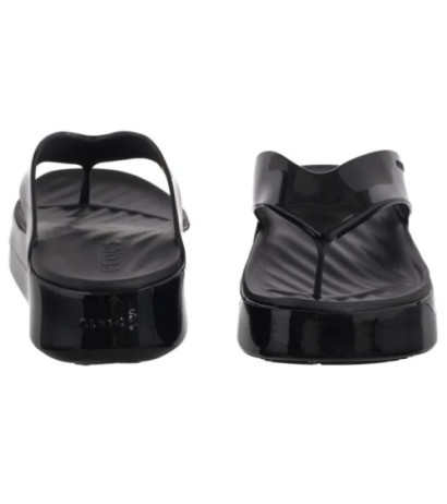 Crocs Getaway Platform Patent Flip Black 211478-001 (CR396-a) šlepetės