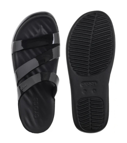 Crocs Getaway Patent Strappy Black 211296-001 (CR395-b) Moteriški batai/šlepetės