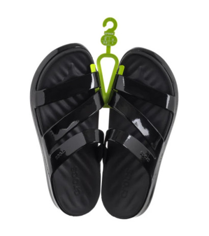 Crocs Getaway Patent Strappy Black 211296-001 (CR395-b) Moteriški batai/šlepetės