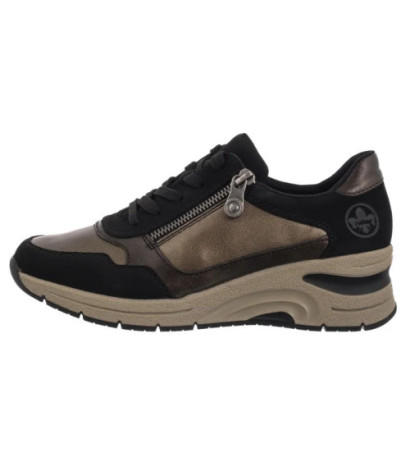 Rieker Czarne/Złote N9301-91 Beige Combination (RI277-a) batai