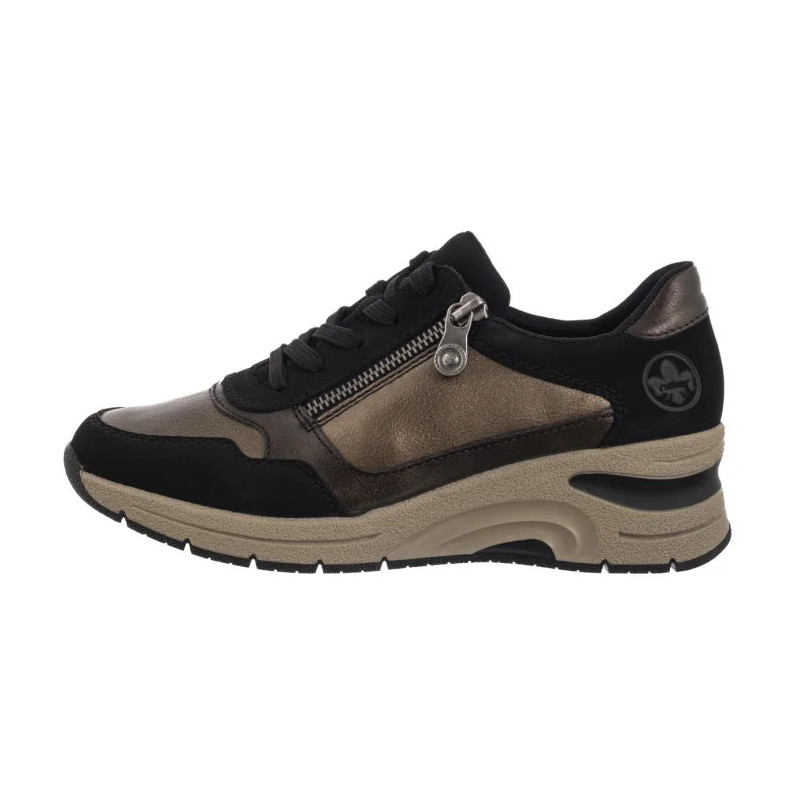 Rieker Czarne/Złote N9301-91 Beige Combination (RI277-a) batai