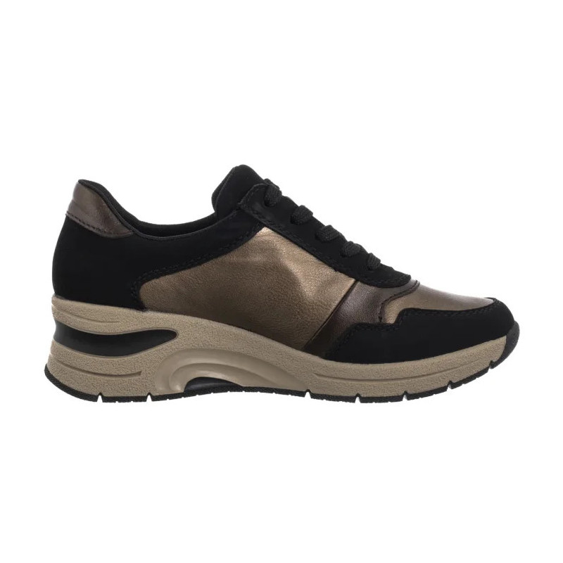 Rieker Czarne/Złote N9301-91 Beige Combination (RI277-a) batai