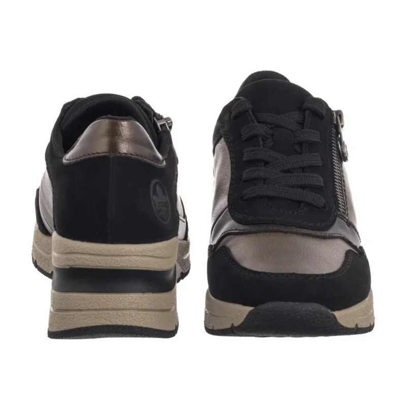 Rieker Czarne/Złote N9301-91 Beige Combination (RI277-a) batai