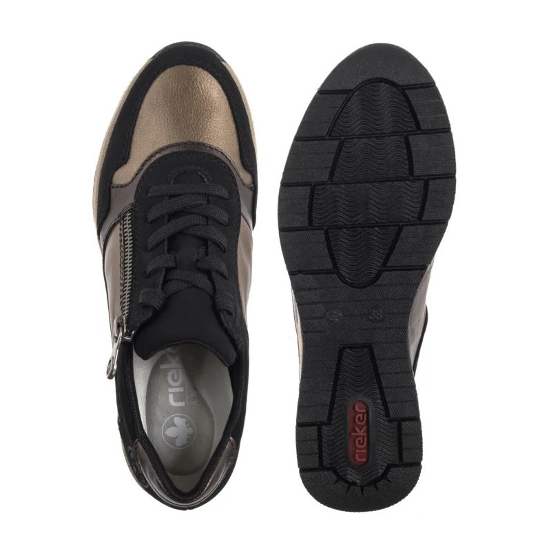 Rieker Czarne/Złote N9301-91 Beige Combination (RI277-a) batai