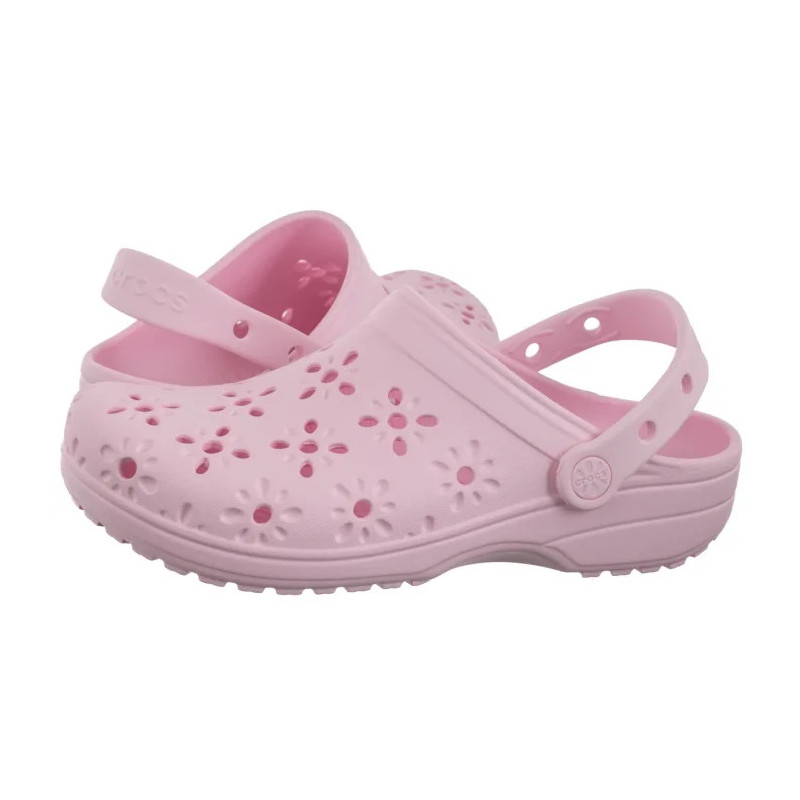 Crocs Classic Floral Cut Out Clog Pink Milk 210943-6ZW (CR345-b) Moteriški batai/šlepetės