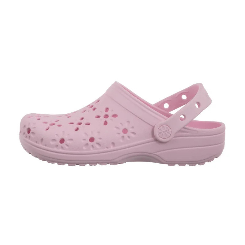 Crocs Classic Floral Cut Out Clog Pink Milk 210943-6ZW (CR345-b) Moteriški batai/šlepetės