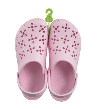 Crocs Classic Floral Cut Out Clog Pink Milk 210943-6ZW (CR345-b) Moteriški batai/šlepetės