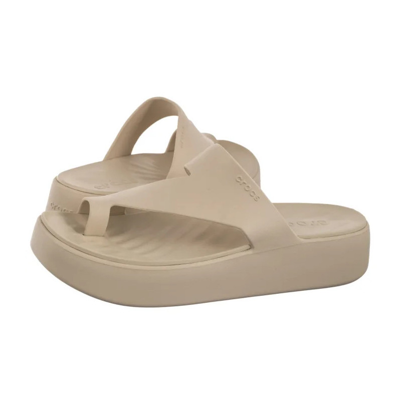 Crocs Getaway Platform Toe Loop Sandstone 210834-0LH (CR375-d) šlepetės