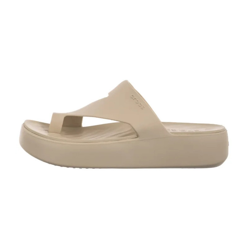 Crocs Getaway Platform Toe Loop Sandstone 210834-0LH (CR375-d) šlepetės