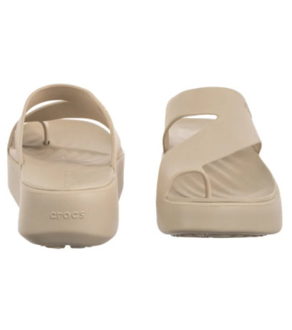 Crocs Getaway Platform Toe Loop Sandstone 210834-0LH (CR375-d) šlepetės