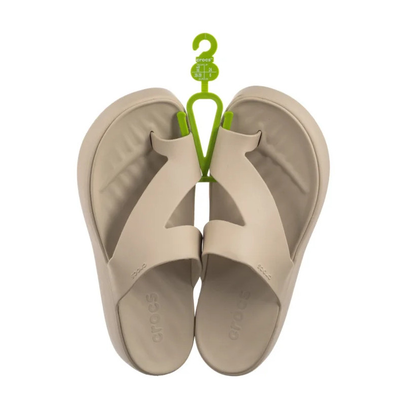 Crocs Getaway Platform Toe Loop Sandstone 210834-0LH (CR375-d) šlepetės