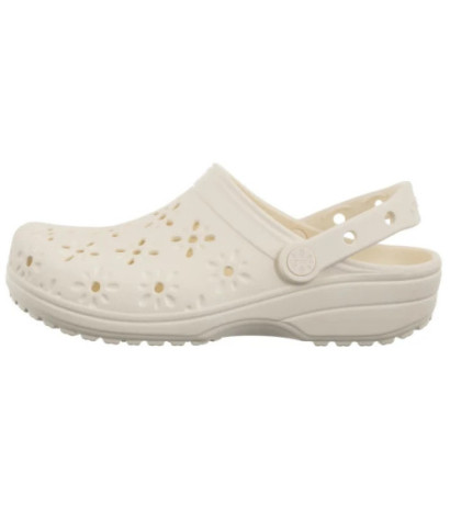 Crocs Classic Floral Cut Out Clog Chalk 210927-0WV (CR389-b) Moteriški batai/šlepetės