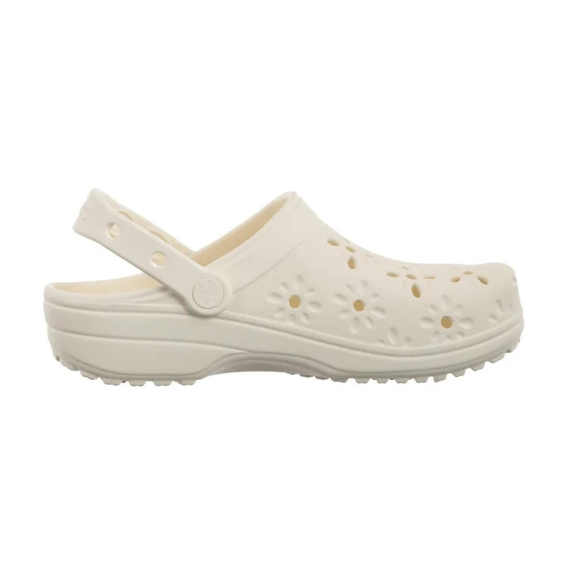 Crocs Classic Floral Cut Out Clog Chalk 210927-0WV (CR389-b) Moteriški batai/šlepetės