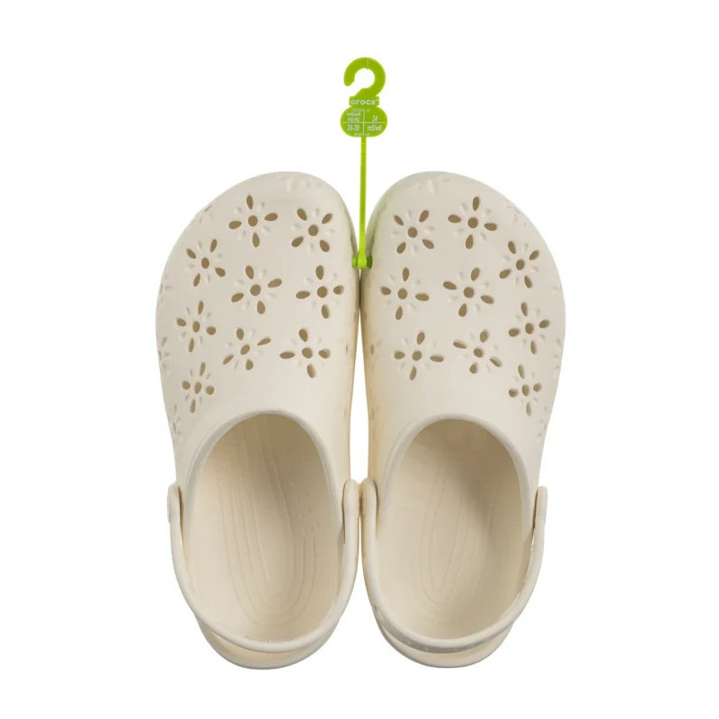 Crocs Classic Floral Cut Out Clog Chalk 210927-0WV (CR389-b) Moteriški batai/šlepetės