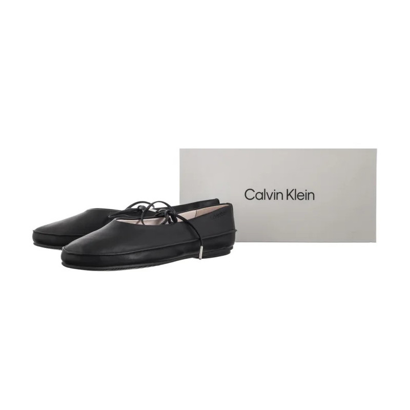 Calvin Klein Ballerina Mary Jane Strap Lth Ck Black HW0HW02656 BEH (CK678-a) bateliai