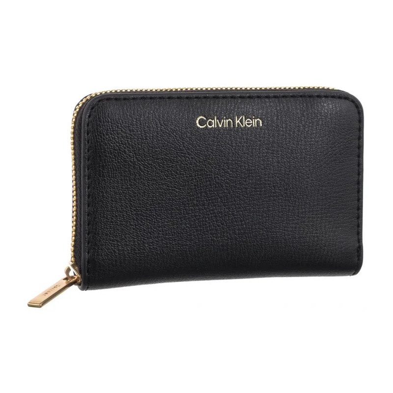 Calvin Klein Foil Logo Medium Zip Around Black/Toasted Coconut LV04F1091G 332 (CK683-a) rankinė