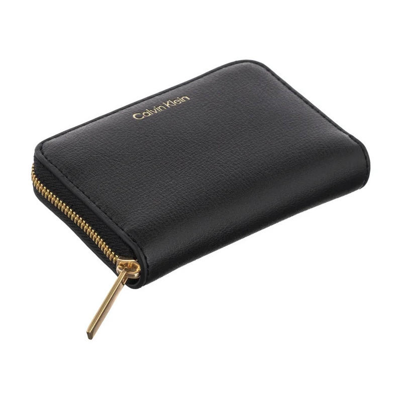 Calvin Klein Foil Logo Medium Zip Around Black/Toasted Coconut LV04F1091G 332 (CK683-a) rankinė