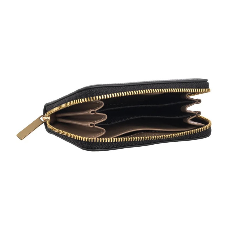 Calvin Klein Foil Logo Medium Zip Around Black/Toasted Coconut LV04F1091G 332 (CK683-a) rankinė