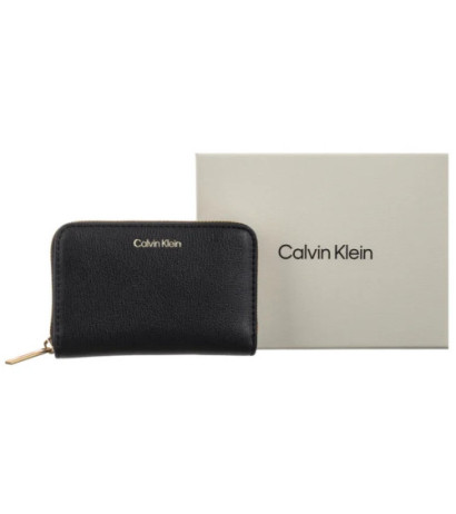 Calvin Klein Foil Logo Medium Zip Around Black/Toasted Coconut LV04F1091G 332 (CK683-a) rankinė