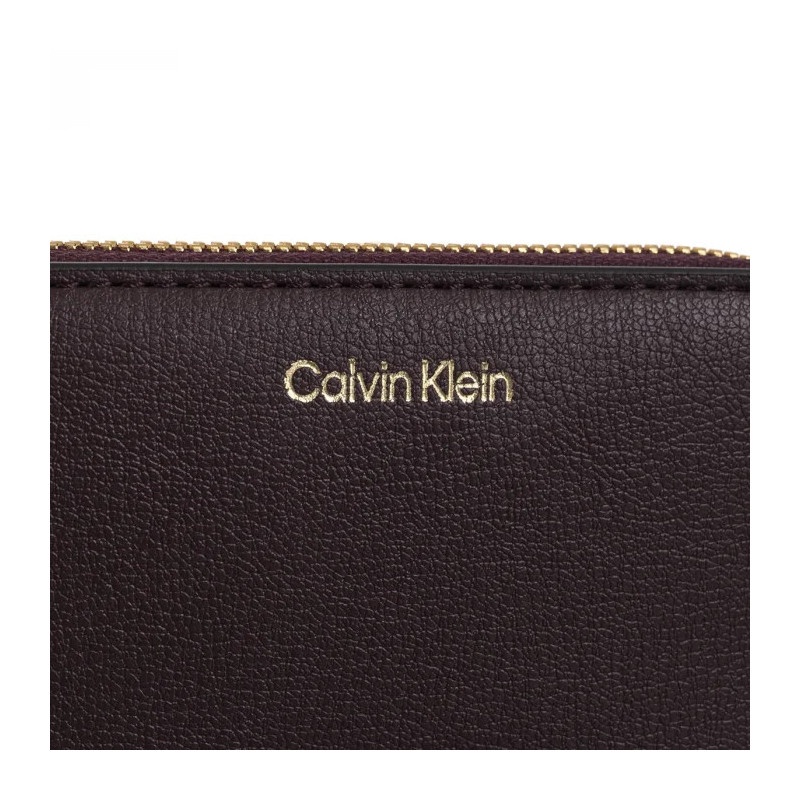 Calvin Klein Foil Logo Medium Zip Around Fudge/Espresso LV04F1091G 33A (CK683-b) rankinė