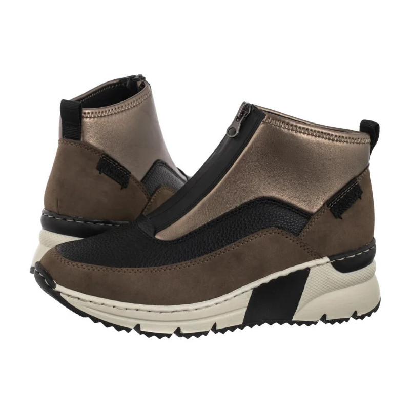 Rieker Brązowe N6352-25 Brown (RI283-a) bateliai