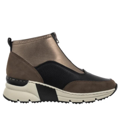 Rieker Brązowe N6352-25 Brown (RI283-a) bateliai