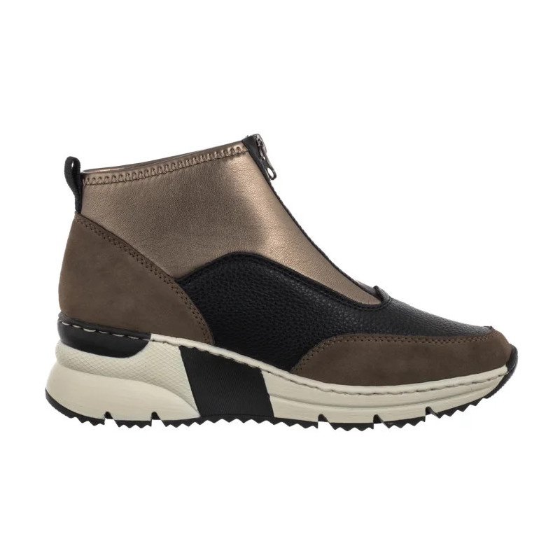 Rieker Brązowe N6352-25 Brown (RI283-a) bateliai