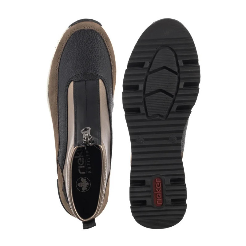 Rieker Brązowe N6352-25 Brown (RI283-a) bateliai