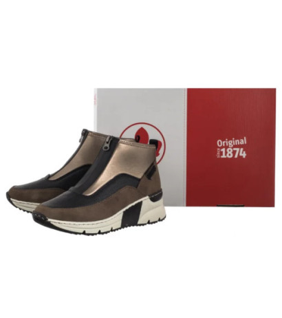 Rieker Brązowe N6352-25 Brown (RI283-a) bateliai