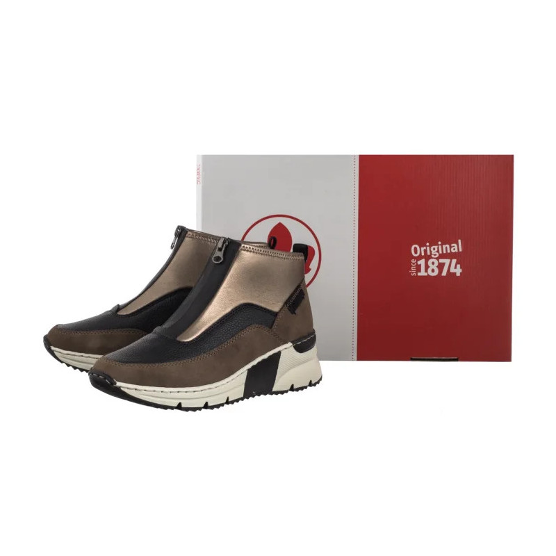 Rieker Brązowe N6352-25 Brown (RI283-a) bateliai