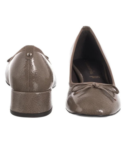 Tamaris Beżowe Lakierowane 1-22301-43 341 Taupe (TM554-a) bateliai