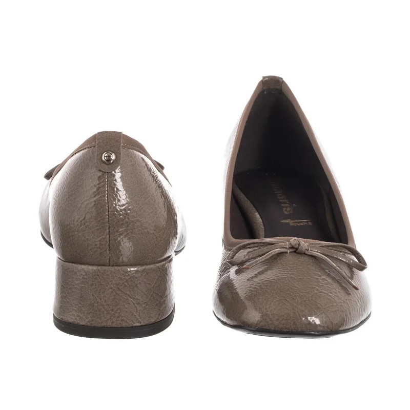 Tamaris Beżowe Lakierowane 1-22301-43 341 Taupe (TM554-a) bateliai