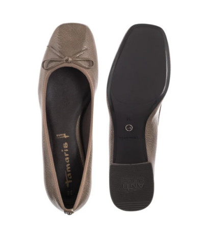 Tamaris Beżowe Lakierowane 1-22301-43 341 Taupe (TM554-a) bateliai