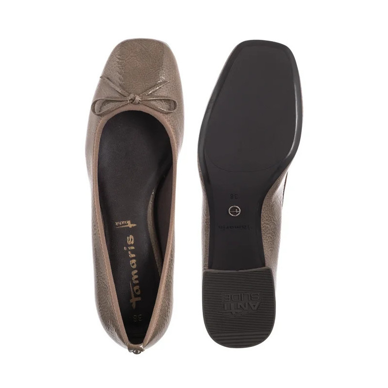 Tamaris Beżowe Lakierowane 1-22301-43 341 Taupe (TM554-a) bateliai