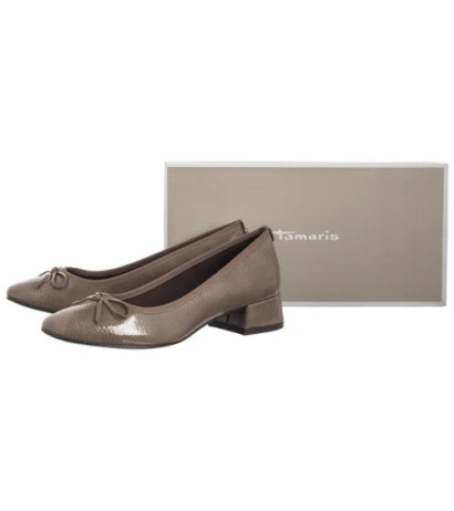 Tamaris Beżowe Lakierowane 1-22301-43 341 Taupe (TM554-a) bateliai