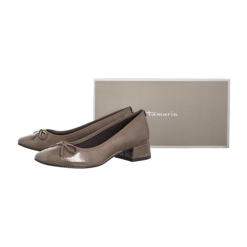 Tamaris Beżowe Lakierowane 1-22301-43 341 Taupe (TM554-a) bateliai