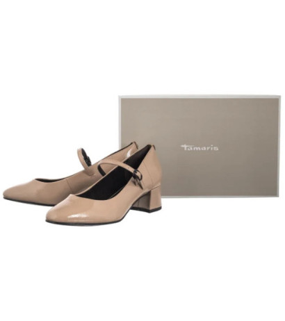 Tamaris Beżowe Lakierowane 1-22312-43 341 Taupe (TM555-a) bateliai