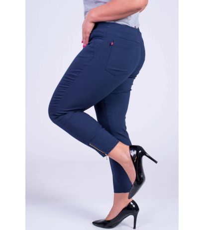 Tamprios kelnės paaukštintu liemeniu BENGALINY 04 Navy blue