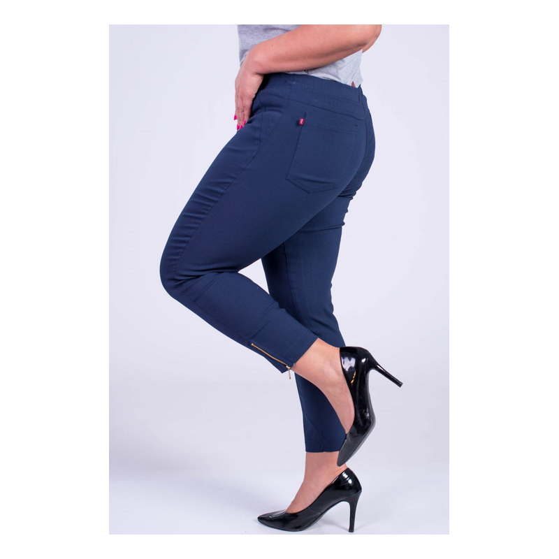 Tamprios kelnės paaukštintu liemeniu BENGALINY 04 Navy blue