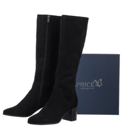 Caprice Czarne 9-25503-45 044 Black Stretch Vegan (CP446-b) bateliai