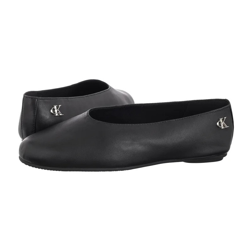 Calvin Klein Round Ballerina Lth Hardware Black HW0HW02810 BEH (CK684-a) bateliai