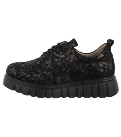 Filippo Czarne Kwiaty DP6846/25 BK FL (FO177-a) batai