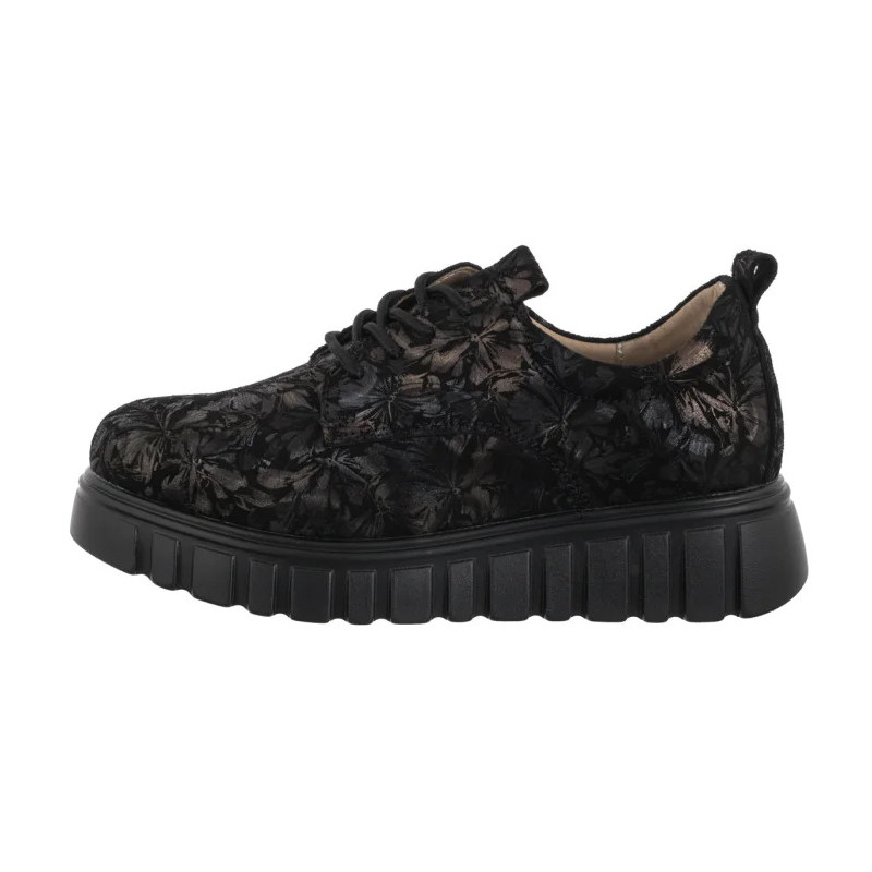 Filippo Czarne Kwiaty DP6846/25 BK FL (FO177-a) batai