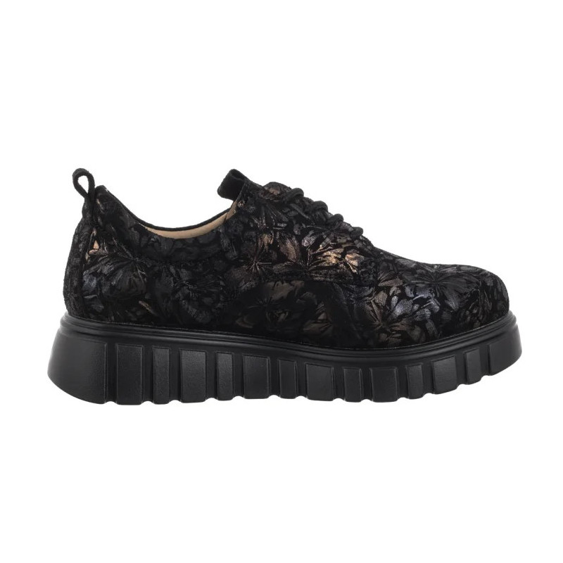 Filippo Czarne Kwiaty DP6846/25 BK FL (FO177-a) batai